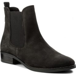 Sztyblety CAPRICE - 9-25317-29 Black Nubuc 008. Czarne botki damskie na obcasie Caprice, z nubiku. W wyprzedaży za 229,00 zł.