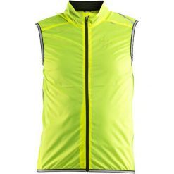 Craft kamizelka rowerowa Lithe Yellow L. Żółte kurtki sportowe męskie Craft, m, bez wzorów, bez kaptura, outdoorowe. Za 209,00 zł.