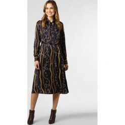 Comma - Sukienka damska, niebieski. Niebieskie sukienki damskie comma, z nadrukiem, z wiskozy, eleganckie, bez kołnierzyka, bez rękawów. Za 599,95 zł.