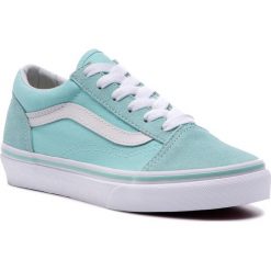 Tenisówki VANS - Old Skool VN0A38HBVIB1 Blue Tint/True White. Zielone trampki dziewczęce Vans, bez wzorów, z zamszu, na sznurówki. W wyprzedaży za 89,00 zł.