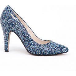Szpilki - skóra naturalna - model 035 - kolor mozaika. Białe czółenka damskie Zapato, na imprezę, z nadrukiem, ze skóry, eleganckie, na wysokim obcasie, na obcasie, bez zapięcia. W wyprzedaży za 179,40 zł.
