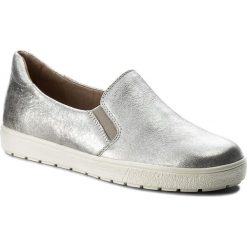 Tenisówki CAPRICE - 9-24662-20 Silver Metal 920. Szare półbuty damskie marki Caprice, bez wzorów, ze skóry, bez zapięcia. W wyprzedaży za 169,00 zł.