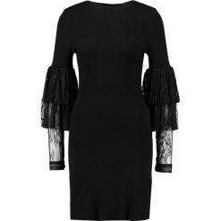 Sukienki: Lost Ink VOLUME FLARE DRESS Sukienka dzianinowa black