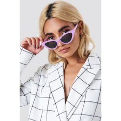 Okulary przeciwsłoneczne damskie aviatory: NA-KD Trend Okulary przeciwsłoneczne Pointy Cat Eye – Purple