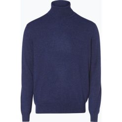 Andrew James - Sweter męski z czystego kaszmiru, niebieski. Niebieskie swetry męskie marki Andrew James, xxl, bez wzorów, z kaszmiru, z golfem, bez kaptura. Za 599,95 zł.