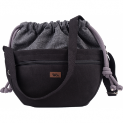 Torebka listonoszka "CROSSERKA", kolor czarny. Czarne listonoszki damskie me&BAGS, bez wzorów, z tkaniny, przez ramię, małe, bez dodatków. Za 219,00 zł.