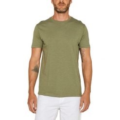 Koszulka w kolorze khaki. Brązowe koszulki męskie Esprit, xl, bez wzorów, z bawełny, z okrągłym kołnierzem, bez rękawów. W wyprzedaży za 29,95 zł.