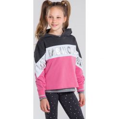 Mayoral - Bluza dziecięca 128-167 cm. Różowe bluzy dziewczęce Mayoral, bez wzorów, z elastanu, bez rękawów, z kapturem. Za 140,90 zł.