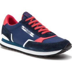Sneakersy TRUSSARDI JEANS - 77A00151 U608. Niebieskie sneakersy męskie Trussardi Jeans, na co dzień, bez wzorów, z jeansu, bez zapięcia. Za 549,00 zł.