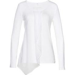 Bluzki asymetryczne: Bluzka shirtowa bonprix biały
