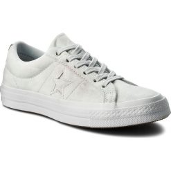Tenisówki CONVERSE - One Star Ox 159710C Pure Platinum/Pure Platinum. Szare półbuty damskie Converse, z gumy. W wyprzedaży za 179,00 zł.