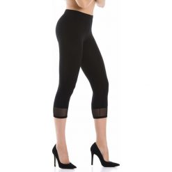 Damskie legginsy bawełniane Mendi. Czarne pończochy damskie Teyli, bez wzorów. Za 55,99 zł.