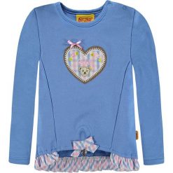 Bluza w kolorze niebieskim. Niebieskie bluzy dziewczęce rozpinane marki Steiff, z materiału. W wyprzedaży za 67,95 zł.