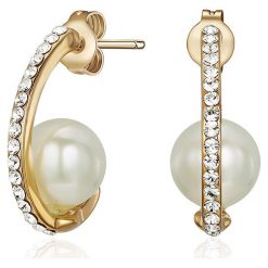 Kolczyki damskie: Kolczyki-wkrętki „Amira” z kryształkami Swarovski i perłami