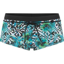 Figi bikini bonprix zielony z nadrukiem. Zielone stroje kąpielowe dwuczęściowe damskie marki bonprix, w paski. Za 29,99 zł.