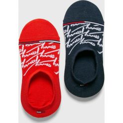 Tommy Hilfiger - Skarpetki. Czerwone skarpetki damskie TOMMY HILFIGER, bez wzorów. Za 49,90 zł.
