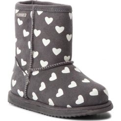 Buty EMU AUSTRALIA - Brumby Heart K11829 Charcoal. Szare śniegowce dziewczęce . W wyprzedaży za 279,00 zł.