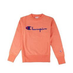 Bejsbolówki męskie: CHAMPION Bluza męska Crewneck Sweatshirt Orange r. XL (212576/RS034)