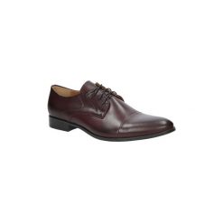 Buty wizytowe męskie: Richelieu Duo Men Bordowe buty wizytowe sznurowane bordo palony 00221E-04-B-P-008