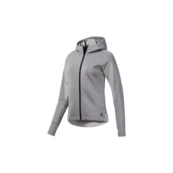 Bluzy Reebok Sport Bluza z kapturem Quick Cotton. Szare bluzy damskie z kapturem Reebok Sport, m, bez wzorów, bez rękawów. Za 299,00 zł.