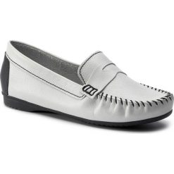 Mokasyny MARCO TOZZI - 2-24225-22 White/Navy 184. Białe mokasyny damskie Marco Tozzi, ze skóry ekologicznej. W wyprzedaży za 129,00 zł.