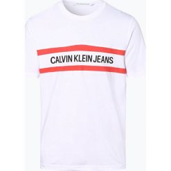 Calvin Klein Jeans - T-shirt męski, biały. Białe t-shirty męskie Calvin Klein Jeans, xl, z napisami, z bawełny, bez kołnierzyka. Za 129,95 zł.