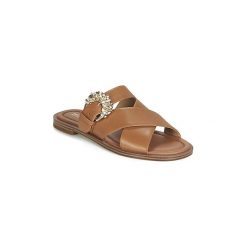 Klapki MICHAEL Michael Kors FRIEDA SLIDE. Pomarańczowe klapki damskie MICHAEL Michael Kors, bez wzorów, bez obcasa. W wyprzedaży za 510,30 zł.