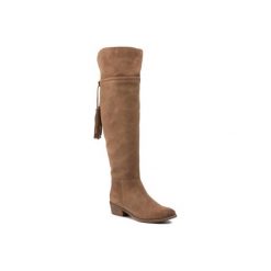 Gino Rossi 71312-04 Camel. Brązowe kozaki damskie Gino Rossi, ze skóry, bez obcasa, bez zapięcia. Za 499,99 zł.