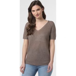 SvB Exquisit - Sweter damski z lnu, brązowy. Pomarańczowe swetry damskie SvB Exquisit, bez wzorów, z krótkim rękawem, krótkie, bez kaptura. Za 499,95 zł.