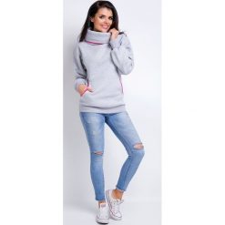 Bluza A160 szary. Szare bluzki damskie Awama, s, bez wzorów, bez rękawów. Za 121,77 zł.