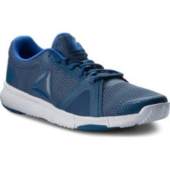 Buty Reebok - Flexile CN5362 Blue/Navy/White. Niebieskie buty sportowe męskie Reebok, z tworzywa sztucznego, bez zapięcia, na fitness i siłownię. W wyprzedaży za 189,00 zł.