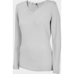 Sweter damski SWD602 - chłodny jasny szary melanż - Outhorn. Szare bluzy damskie Outhorn, bez wzorów, bez rękawów, bez kaptura. W wyprzedaży za 79,99 zł.