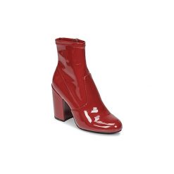 Botki Steve Madden GAZE. Szare botki damskie marki Steve Madden, z materiału, na obcasie. Za 439,00 zł.