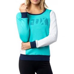 Bluzy rozpinane damskie: FOX Bluza Damska Libra Po Crew S Turkusowy