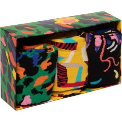 Zestaw 3 par wysokich skarpet unisex HAPPY SOCKS - XAAN08-7300 Kolorowy. Skarpetki damskie Happy Socks, bez wzorów, z elastanu. Za 109,90 zł.
