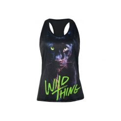 TOP PANTHER. Czarne topy damskie marki Feelj!, m, z nadrukiem, z dzianiny. Za 129,00 zł.
