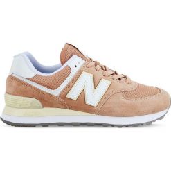 Wygodne Buty New Balance WL574ES. Pomarańczowe sneakersy damskie Molly.pl, z zamszu. Za 349,00 zł.