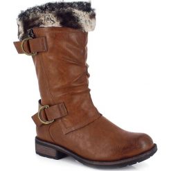 Kozaki "Cyrielle" w kolorze brązowym. Brązowe buty zimowe damskie Kimberfeel. W wyprzedaży za 346,95 zł.