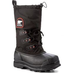 Śniegowce SOREL - Glacier Xt NM2130 Black/Red Quartz 010. Czarne śniegowce męskie marki Sorel, z gumy. Za 749,99 zł.