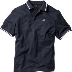Shirt polo, krótki rękaw bonprix ciemnoniebieski. Niebieskie koszulki męskie bonprix, s, z haftami, z bawełny, z krótkim rękawem. Za 37,99 zł.