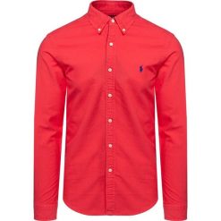 Koszula POLO RALPH LAUREN. Czerwone koszule męskie Polo Ralph Lauren, bez wzorów, z tkaniny, polo, bez rękawów. Za 490,00 zł.