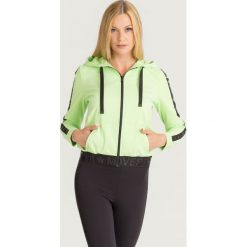 BLUZA Elisabetta Franchi MOVES. Czarne bluzy damskie Elisabetta Franchi, z nadrukiem, z bawełny, bez rękawów, z kapturem. Za 747,45 zł.