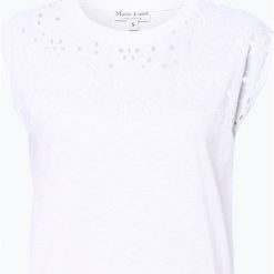 Marie Lund - T-shirt damski, biały. Białe t-shirty damskie Marie Lund, xl, w koronkowe wzory, z koronki, bez kołnierzyka. Za 49,95 zł.