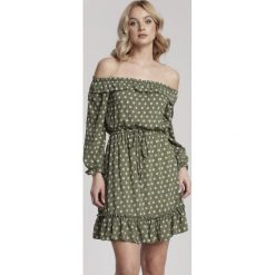Zielona Sukienka Doryriye. Zielone sukienki damskie Renee, s, bez wzorów, bez kołnierzyka, bez rękawów, mini. W wyprzedaży za 74,99 zł.