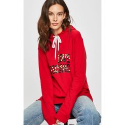 Love Moschino - Bluza. Szare bluzy damskie Love Moschino, m, z nadrukiem, z elastanu, bez rękawów, z kapturem. W wyprzedaży za 449,90 zł.