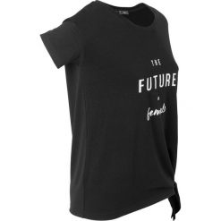T-shirty damskie: T-shirt z nadrukiem, krótki rękaw bonprix czarny