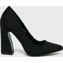 Public Desire - Czółenka. Czarne buty ślubne damskie marki Public Desire, z materiału, na obcasie. Za 169,90 zł.