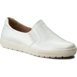 Tenisówki CAPRICE - 9-24662-20 White Perlato 139. Białe półbuty damskie marki Caprice, bez wzorów, ze skóry, bez zapięcia. W wyprzedaży za 179,00 zł.