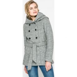Only - Płaszcz. Szare kurtki damskie ONLY, s, w paski, z poliesteru, klasyczne. W wyprzedaży za 159,90 zł.
