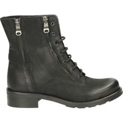 Botki - F213 NAB NERO. Czarne botki damskie skórzane marki Venezia, na obcasie. Za 299,00 zł.